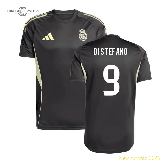 2025-2026 Real Madrid Training Jersey (Utility Grey) (Di Stefano 9)-Football Jersey Hub