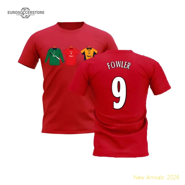 Liverpool 2000-2001 Retro Shirt T-shirt (Red) (FOWLER 9)-Football Jersey Hub