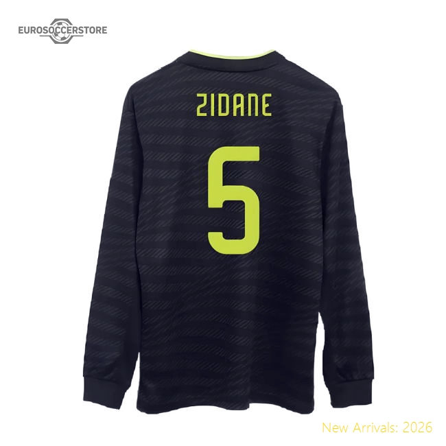 2022-2023 Real Madrid Authentic Long Sleeve Third Shirt (ZIDANE 5)-Football Jersey Hub