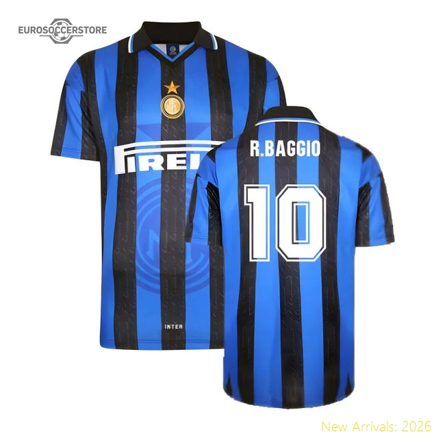 1998 Inter Milan Score Draw Home Shirt (R.Baggio 10)-Football Jersey Hub
