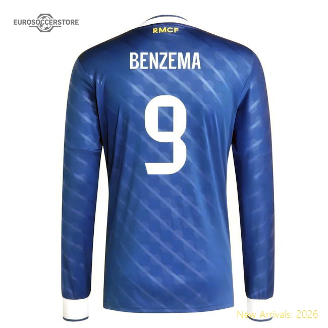 2025-2026 Real Madrid Long Sleeve Third Shirt (Benzema 9)-Football Jersey Hub