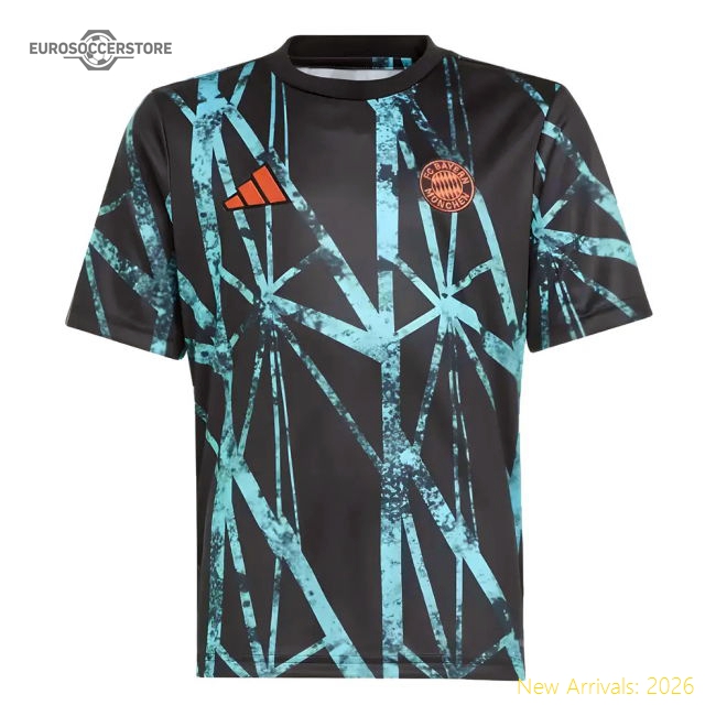 2024-2025 Bayern Munich Pre-Match Shirt (Black) - Kids-Football Jersey Hub
