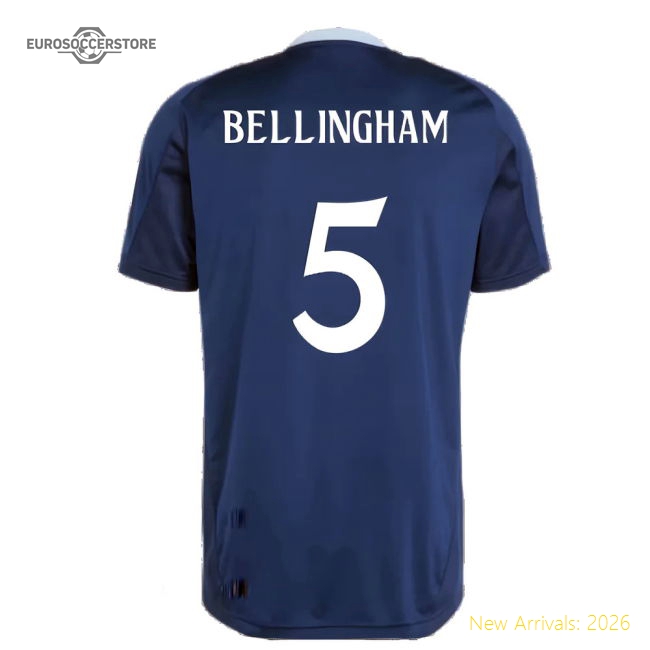 2024-2025 Real Madrid Training Jersey (Navy) (Bellingham 5)-Football Jersey Hub