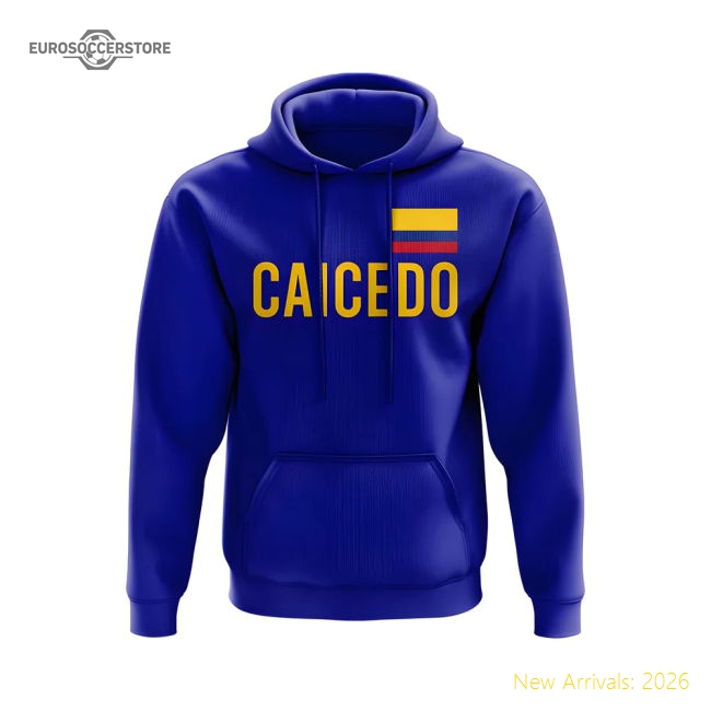Caicedo Colombia Name Hoody (Royal Blue)-Football Jersey Hub