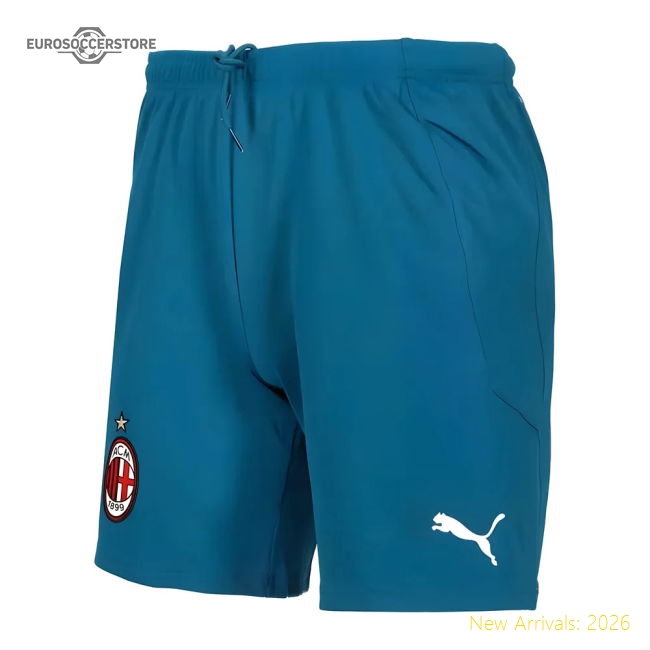 2020-2021 AC Milan Puma Third Shorts (Blue)-Football Jersey Hub