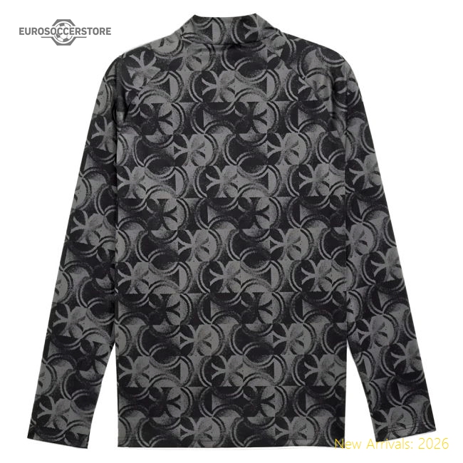 2025-2026 Man City Warm Up 1/4 Zip Top (Black)-Football Jersey Hub