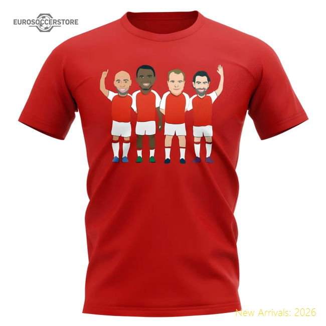 Arsenal Invincibles Players Illustration T-Shirt (Red)-Football Jersey Hub