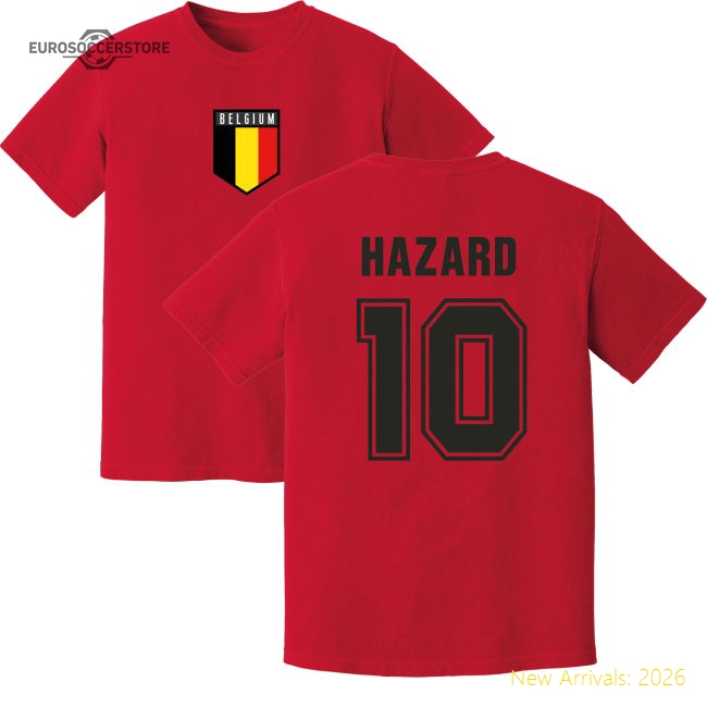 Hazard Belgium Training Jersey (Red)-Football Jersey Hub