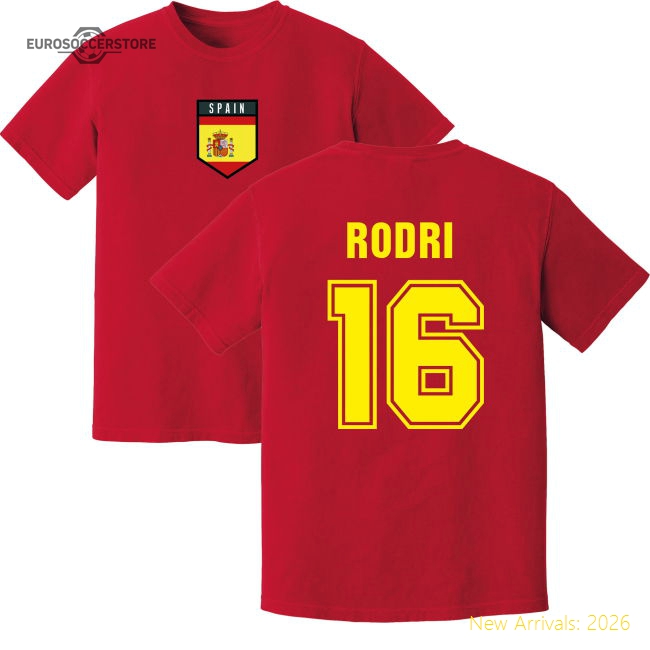 Rodri Spain Training Jersey (Red)-Football Jersey Hub