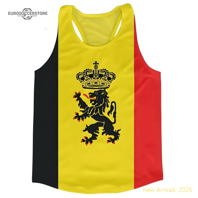 Belgium Flag Running Vest-Football Jersey Hub