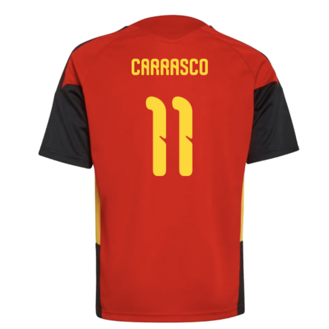 2026-2027 Belgium Training Jersey (Red) - Kids (Carrasco 11)-Football Jersey Hub