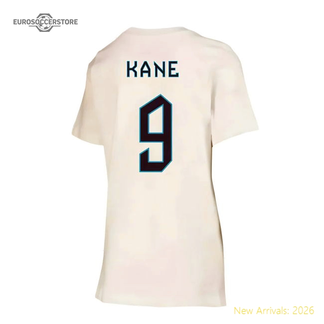 2022-2023 England Crest Tee (White) - Kids (Kane 9)-Football Jersey Hub