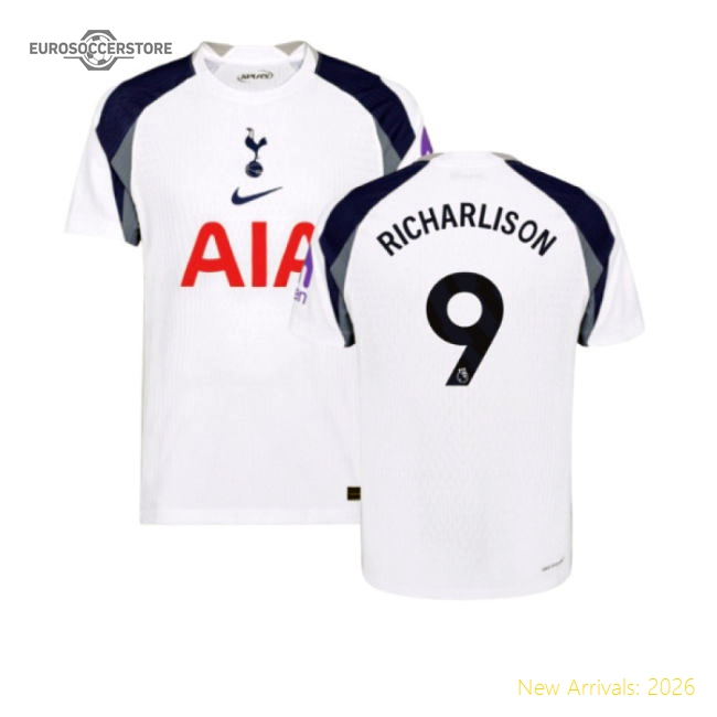 2025-2026 Tottenham Hotspur Authentic Home Shirt (Richarlison 9)-Football Jersey Hub