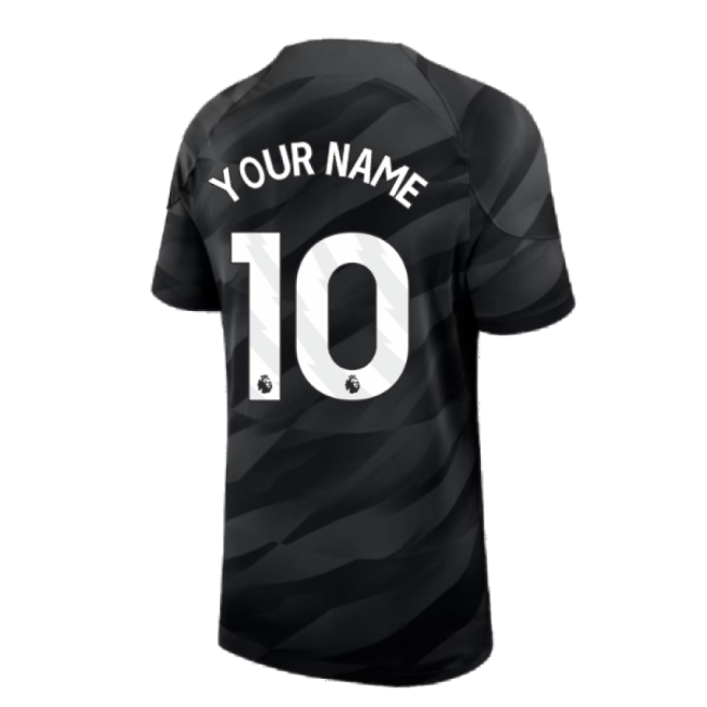 2023-2024 Chelsea Home Goalkeeper Shirt (Black) - Kids (Your Name)-Football Jersey Hub