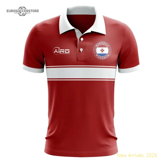 Mordovia Concept Stripe Polo Shirt (Red)-Football Jersey Hub