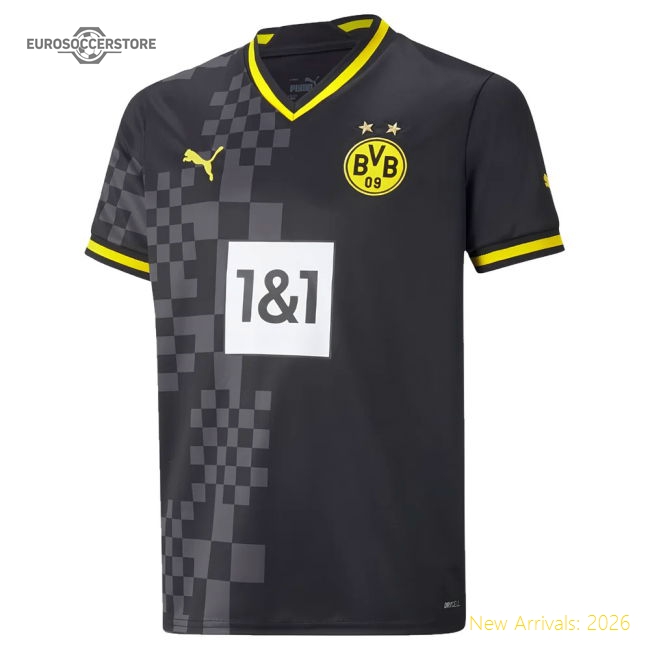 2022-2023 Borussia Dortmund Away Shirt (Kids) (HAALAND 9)-Football Jersey Hub