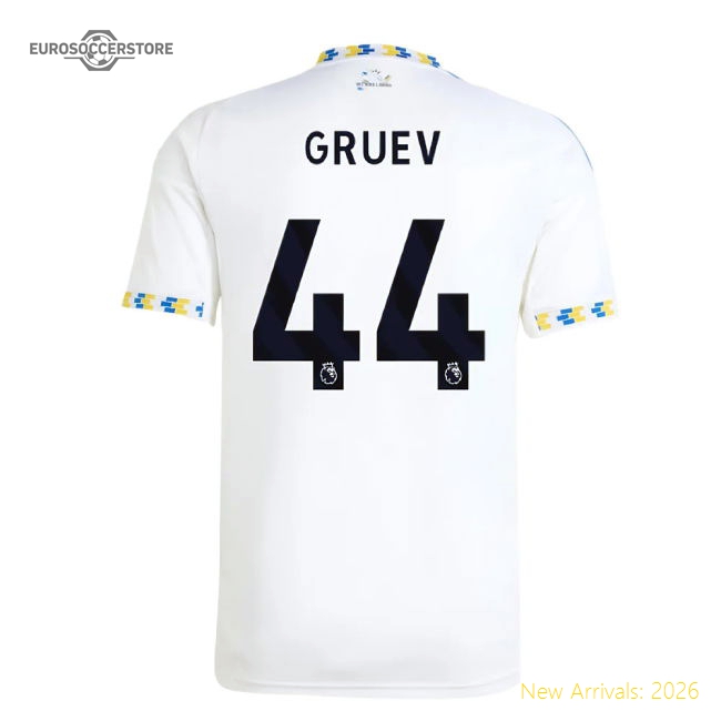 2025-2026 Leeds United Home Shirt (Gruev 44)-Football Jersey Hub