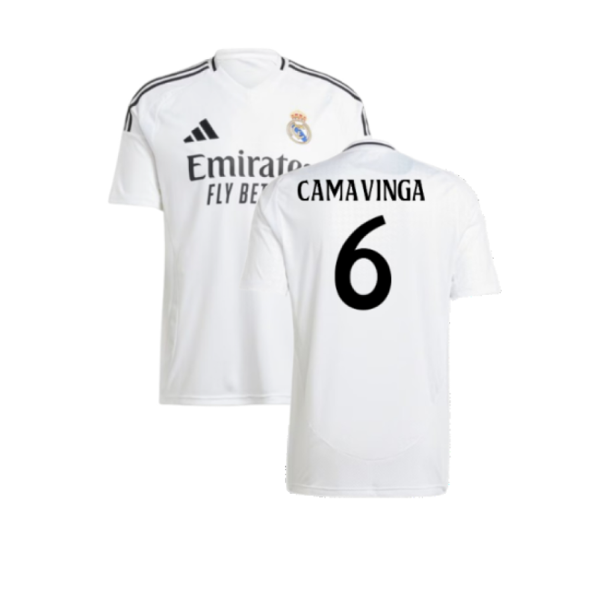 2024-2025 Real Madrid Home Shirt (Camavinga 6)-Football Jersey Hub