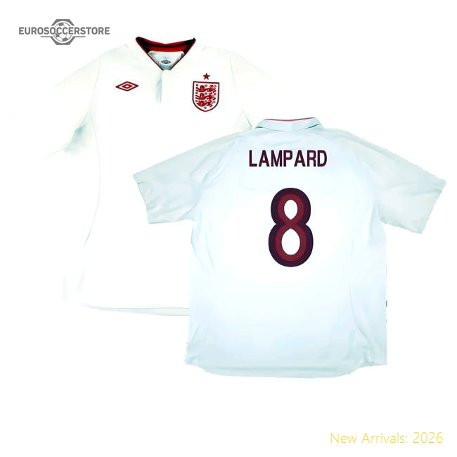 England 2012-13 Home Shirt (Good) (Lampard 8)-Football Jersey Hub