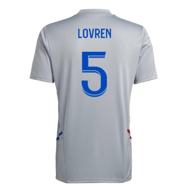 2022-2023 Olympique Lyon Training Jersey (Halo Silver) (Lovren 5)-Football Jersey Hub