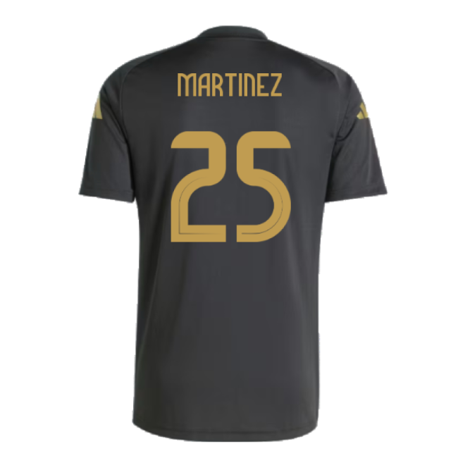 2024-2025 Argentina Pre-Match Shirt (Black) (MARTINEZ 25)-Football Jersey Hub