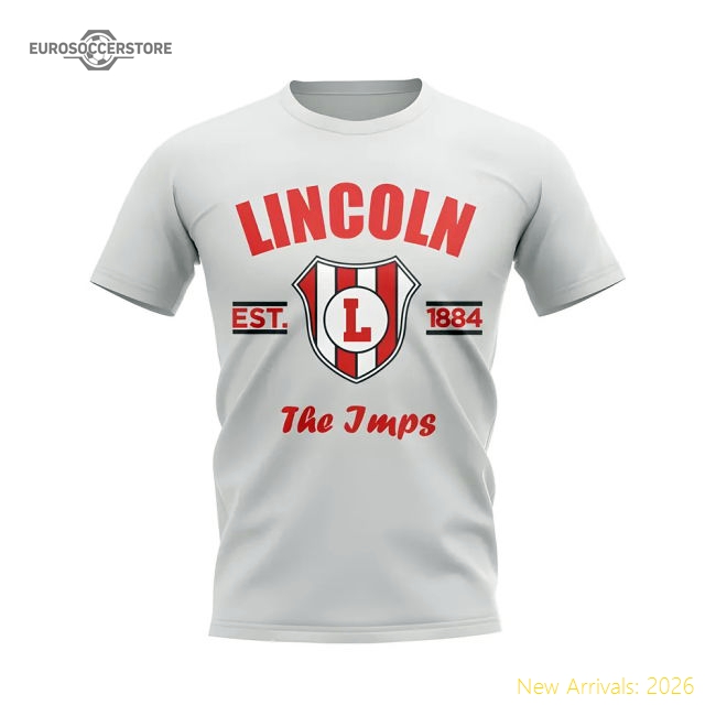 Lincoln Established Football T-Shirt (White)-Football Jersey Hub