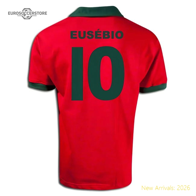 Portugal 1960s with Eusebio 10 Retro Football Shirt-Football Jersey Hub