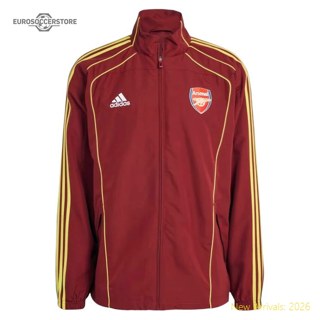 2025 Arsenal UBP Track Top (Noble Maroon)-Football Jersey Hub