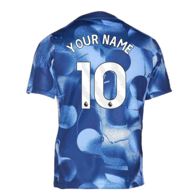 2024-2025 Tottenham Pre-Match Shirt (Binary Blue) (Your Name)-Football Jersey Hub