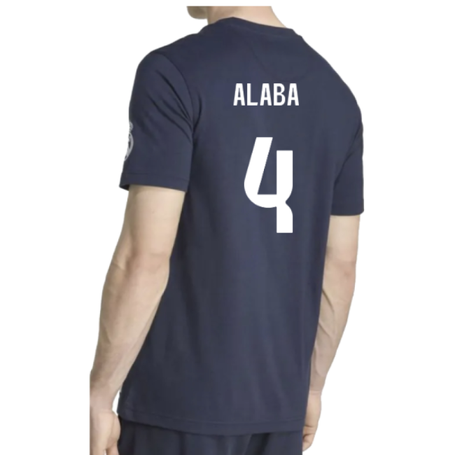 2025-2026 Real Madrid US Tee (Navy) (Alaba 4)-Football Jersey Hub