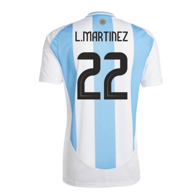 2024-2025 Argentina Home Shirt (L.MARTINEZ 22)-Football Jersey Hub