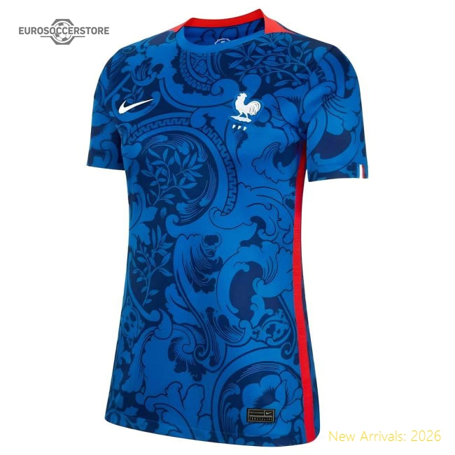 2022 France Euros Home Shirt (Ladies)-Football Jersey Hub