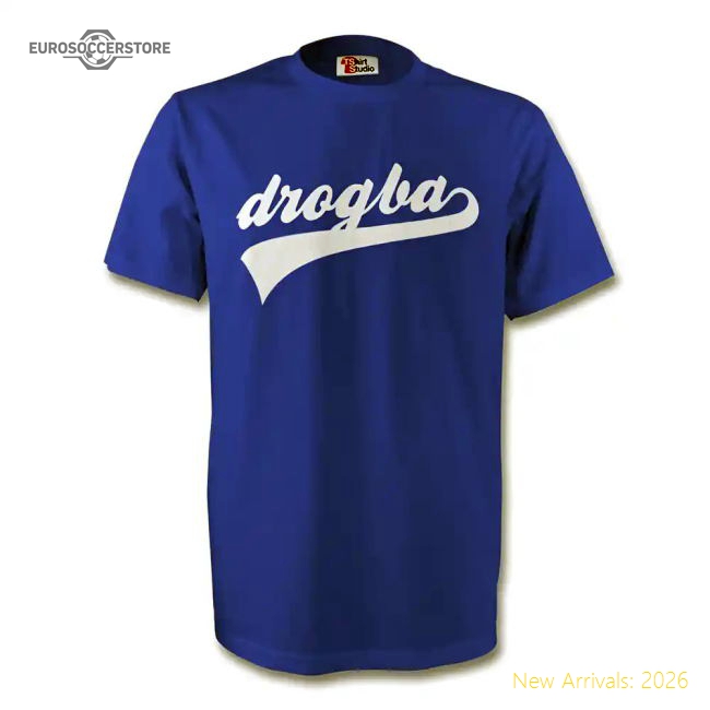 Didier Drogba Chelsea Signature Tee (blue)-Football Jersey Hub