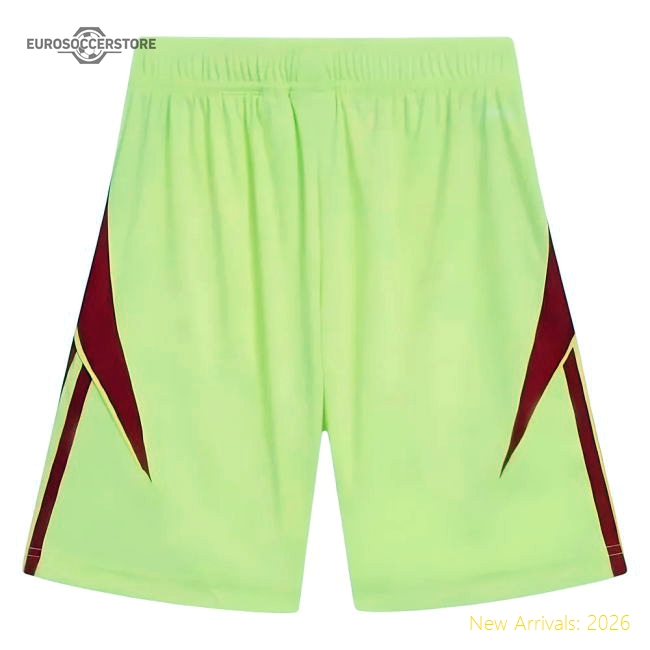 2025-2026 Arsenal Home Goalkeeper Shorts (Yellow) - Kids-Football Jersey Hub