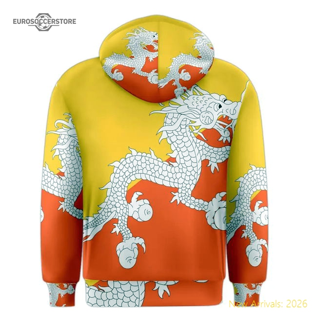 Bhutan Sublimated Flag Hoody-Football Jersey Hub