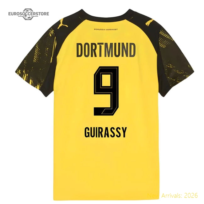 2025-2026 Borussia Dortmund Home Shirt (Kids) (Guirassy 9)-Football Jersey Hub