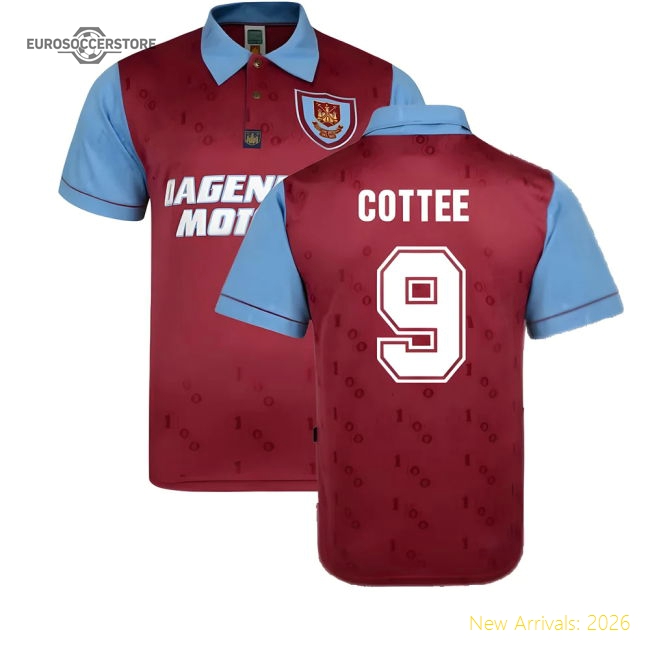West Ham 1995-1996 Home Retro Shirt (Cottee 9)-Football Jersey Hub