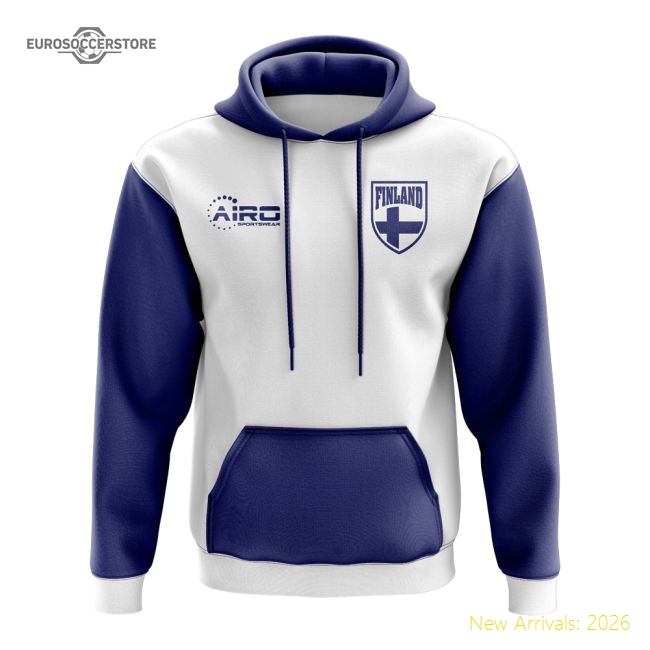 Finland Concept Country Football Hoody (White)-Football Jersey Hub