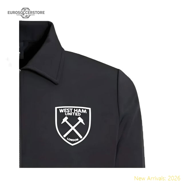 2024-2025 West Ham Presentation Jacket (Black) - Kids-Football Jersey Hub