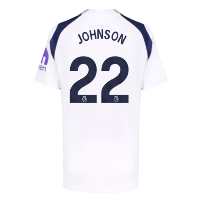 2025-2026 Tottenham Hotspur Home Shirt (Kids) (Johnson 22)-Football Jersey Hub