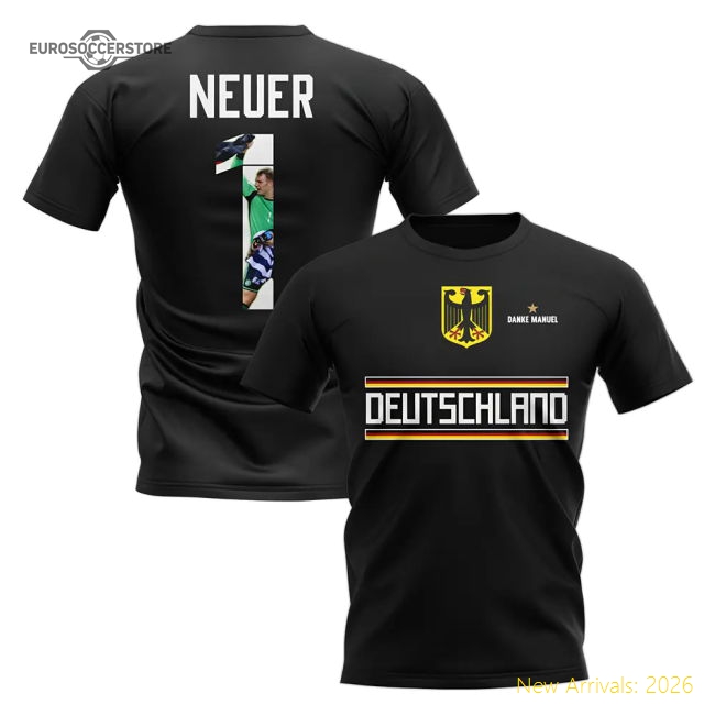 Danke Neuer Germany T-Shirt (Black)-Football Jersey Hub