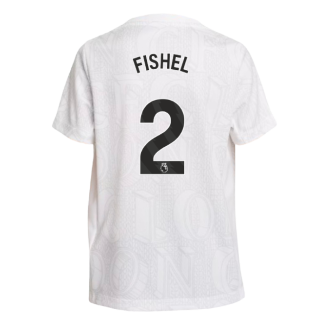 2025-2026 Chelsea Pre-Match Shirt (White) - Kids (Fishel 2)-Football Jersey Hub