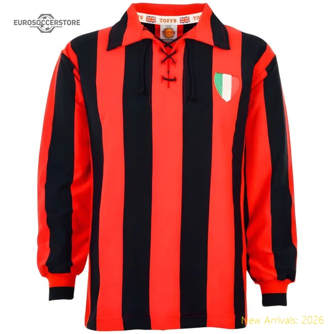 A C Milan 1950s Retro Football Shirt-Football Jersey Hub