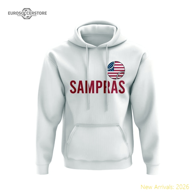 Pete Sampras USA Name Hoody (White)-Football Jersey Hub