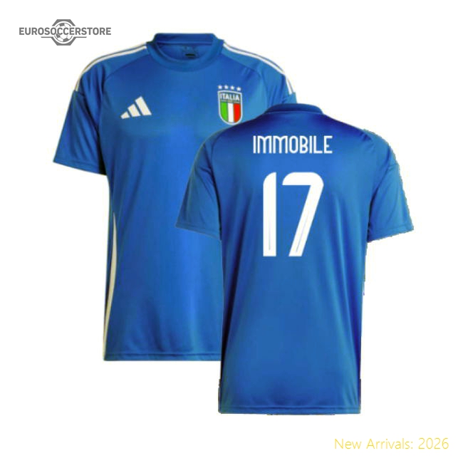 2024-2025 Italy Home Fan Jersey (IMMOBILE 17)-Football Jersey Hub
