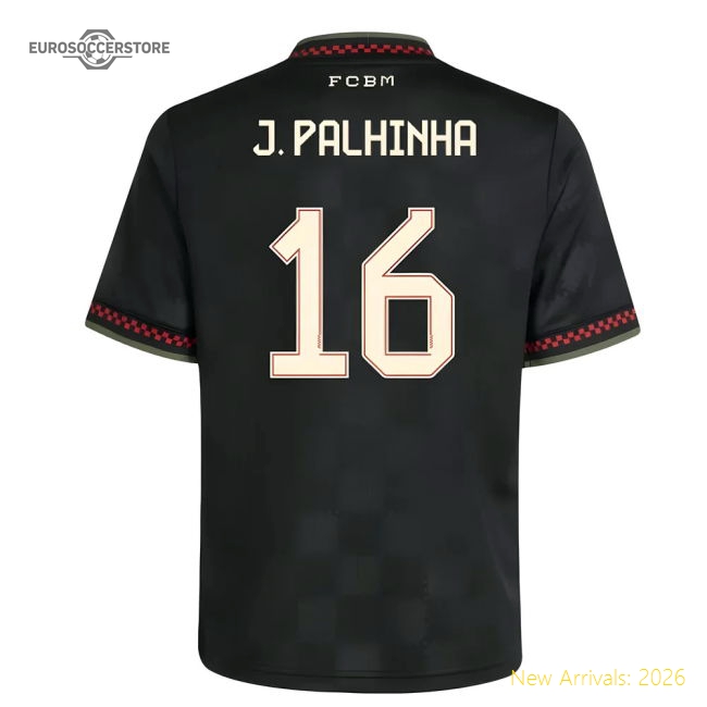 2025-2026 Bayern Munich Third Shirt (Kids) (J. Palhinha 16)-Football Jersey Hub