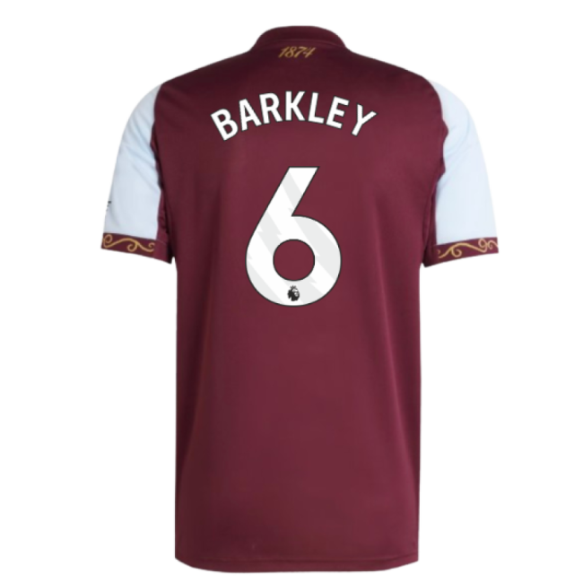 2025-2026 Aston Villa Home Shirt (Barkley 6)-Football Jersey Hub