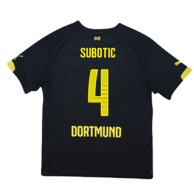 Borussia Dortmund 2014-16 Away Shirt ((Very Good) S) (Subotic 4)-Football Jersey Hub