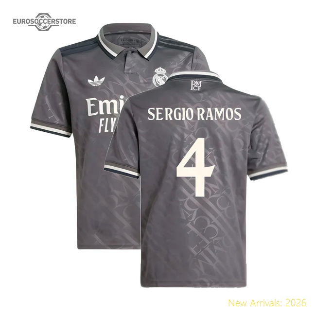 2024-2025 Real Madrid Third Shirt (Kids) (Sergio Ramos 4)-Football Jersey Hub