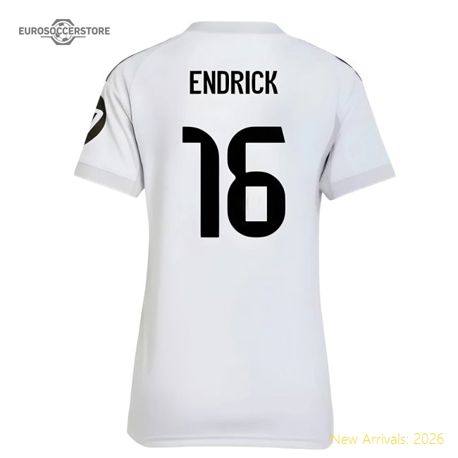 2025-2026 Real Madrid Home Shirt (Womens) (Endrick 16)-Football Jersey Hub